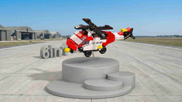 Rescue Helicopter 6 in 1 Building Blocks Set (117 Pieces)
