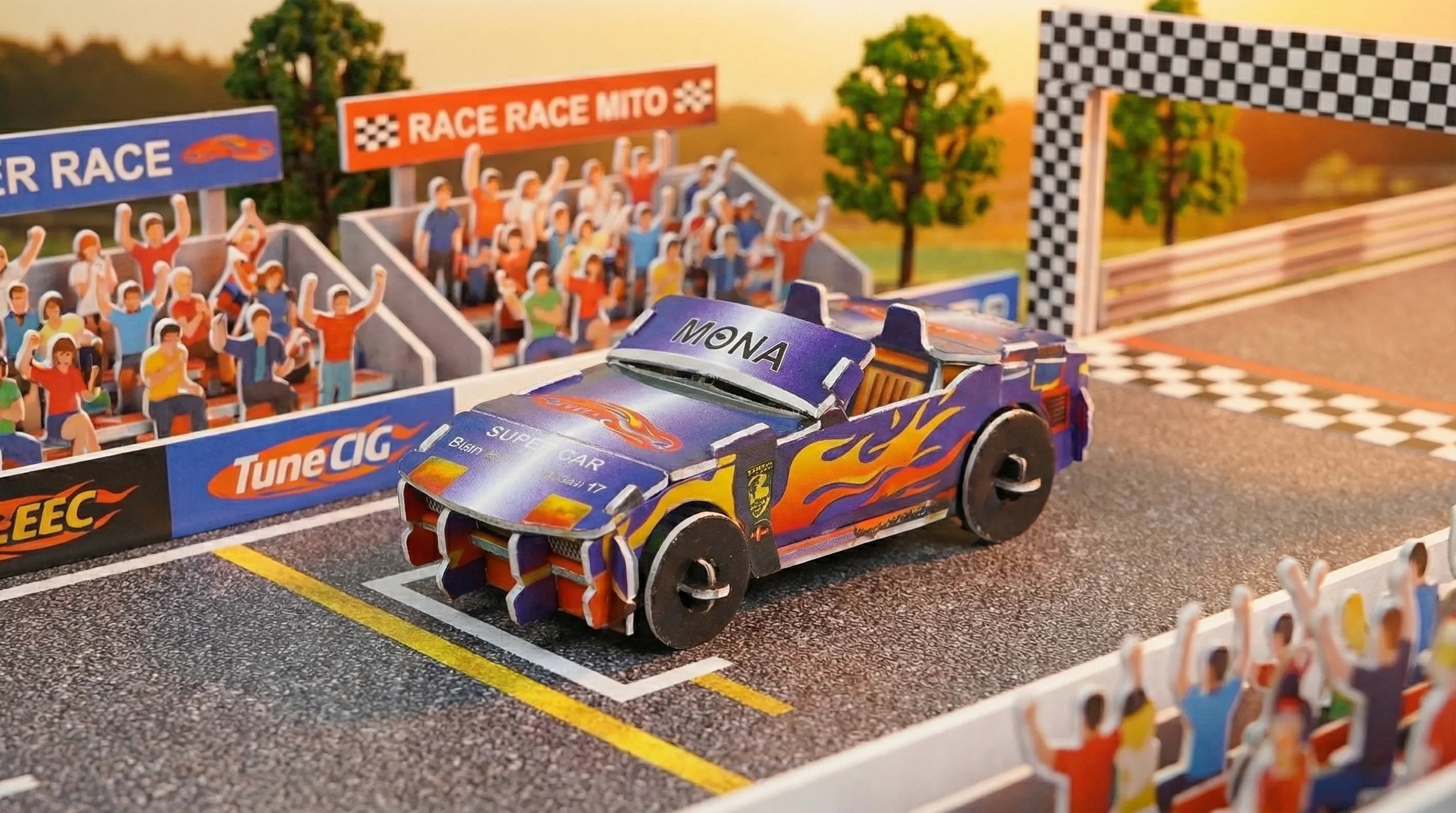 Street Racing Sports Car 3D Jigsaw Puzzle