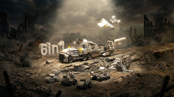 Vehicle Mortar 6 in 1 Building Blocks Set (137 Pieces)